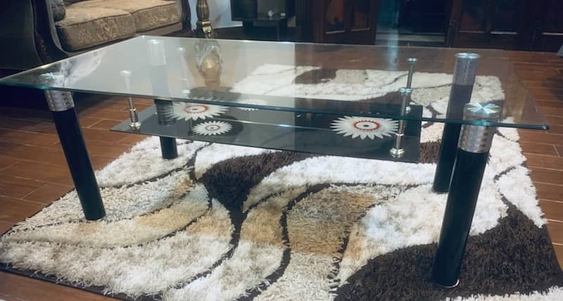 center table drawing room glass imported  barley use new look 1