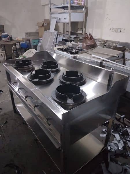 Chines stove 5 burners with water system available for sale 2