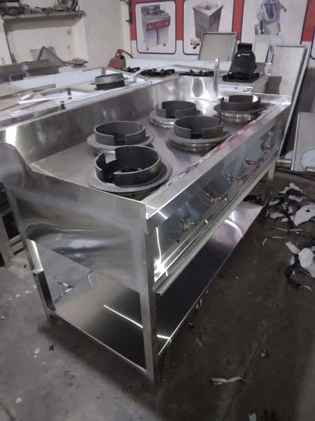 Chines stove 5 burners with water system available for sale 7