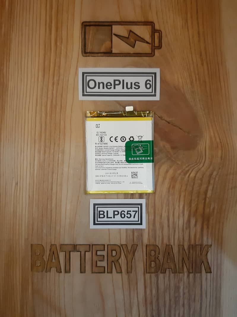 1+6 1+ OnePlus One Plus OnePlus6 6  Six BLP657 Battery 0