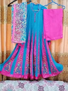 Party wear long embroidered frock