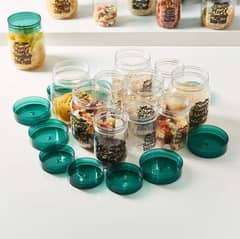 19 Pieces spice jars by Homebox UAE
