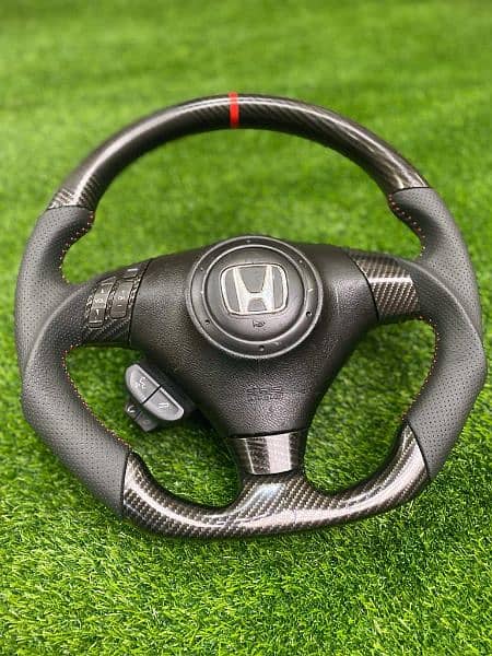 honda accord + civic sports carbon fibre steering 1