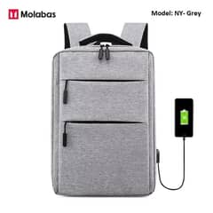 Bag City Business Laptop & Travel Backpack, USB Port, Dual Compartment 0