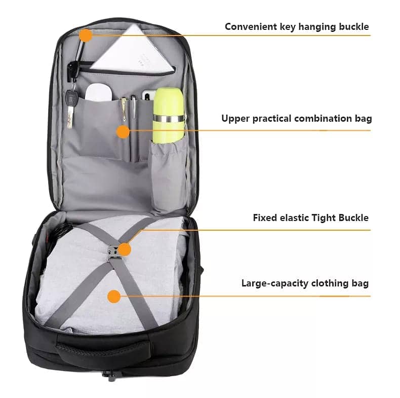 Bag City Business Laptop & Travel Backpack, USB Port, Dual Compartment 5