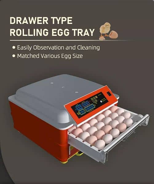 (HHD) Brand New Chicken Egg Rolling Type Full Automatic Egg Incubator 3