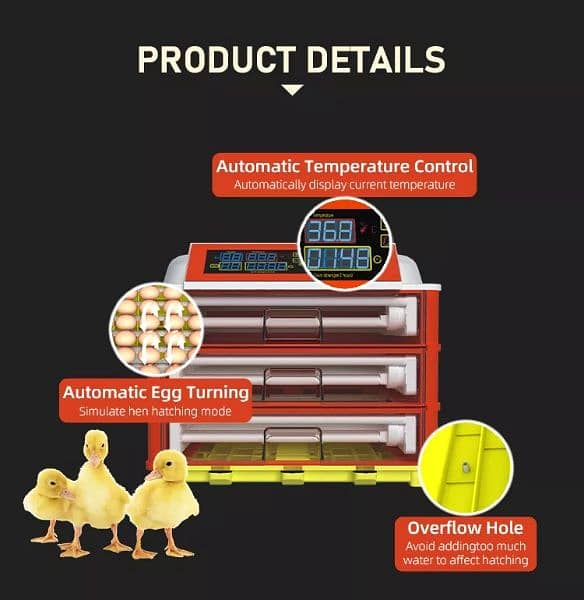 (HHD) Brand New Chicken Egg Rolling Type Full Automatic Egg Incubator 4