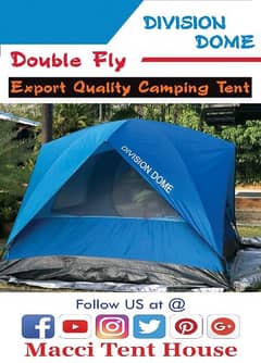 DIVISION DOME CAMPING TENT DOUBLY FLY EXPORT QUALITY.