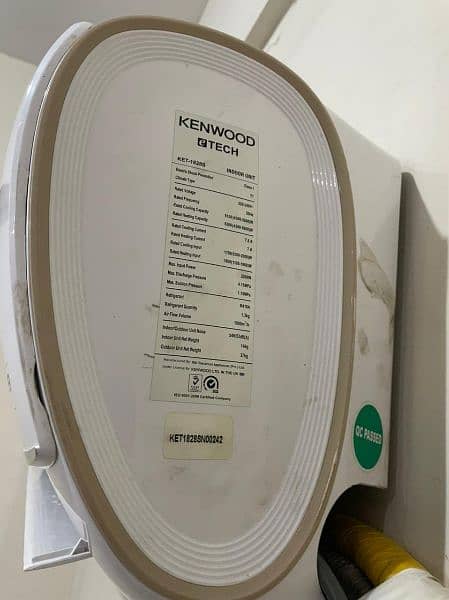 KENWOOD 1.5 TON DC INVERTER HEAT AND COOL HOME USED DC INVERTER 3