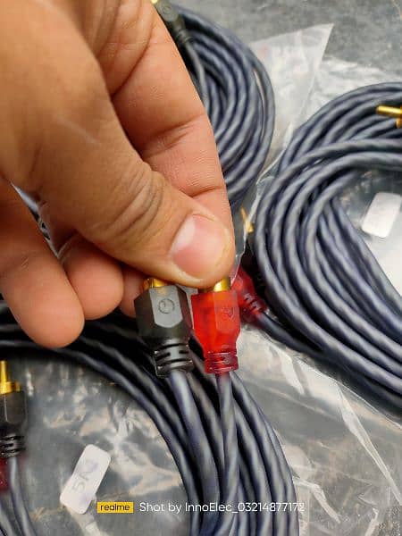 Car Audio OFC RCA Wire Twisted Pairs 5 Meter High Quality 3