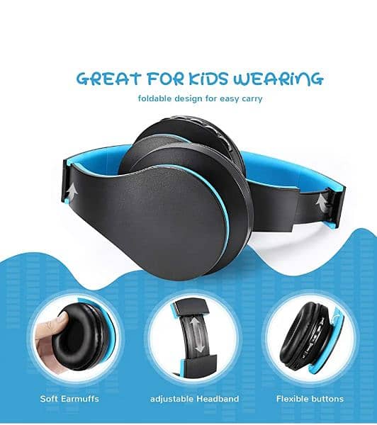 ZAPIG Wireless Bluetooth, Stereo, Foldable, headphones with Microphone 2