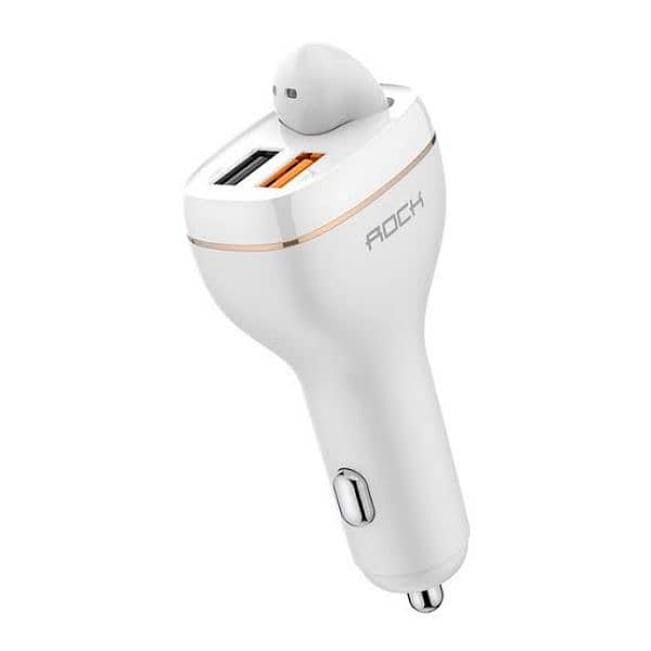 rock brand orignal fast car charger with earbud 4