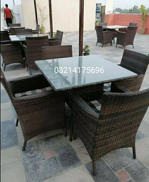 OUTDOOR GARDEN RATTAN UPVC FURNITURE SOFA SET CHAIRS TABAL UMBRELLA 12