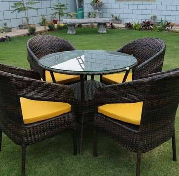 OUTDOOR GARDEN RATTAN UPVC FURNITURE SOFA SET CHAIRS TABAL UMBRELLA 16