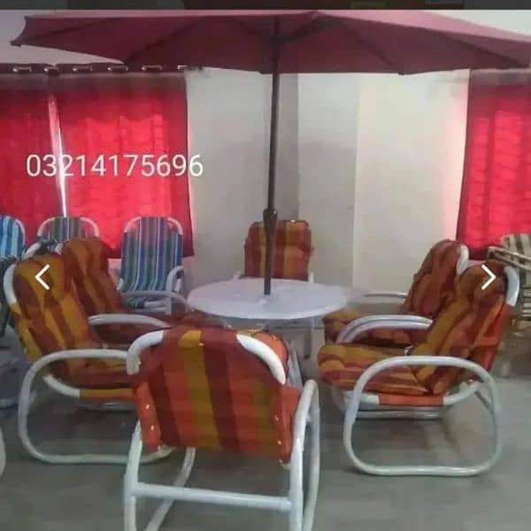 OUTDOOR GARDEN RATTAN UPVC FURNITURE SOFA SET CHAIRS TABAL UMBRELLA 18