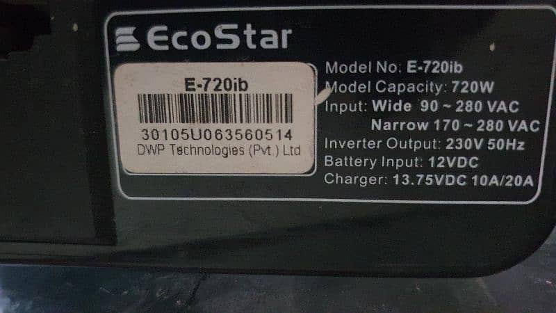 EcoStar UPS 720 Watts 3