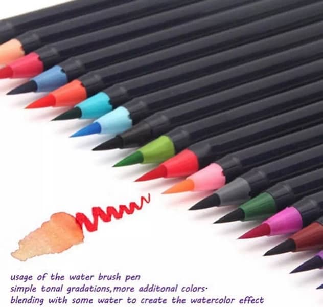 20 Pieces Color Brush Pens Set Watercolor Brush Pen Color Markers 1