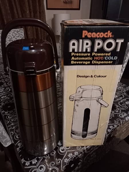 Peacock Airpot- Flask / beverage dispenser (hot / cold) 1