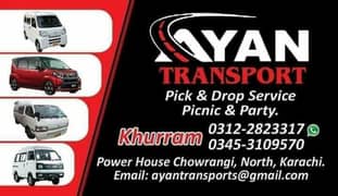 ayyan transport pick & drop service available