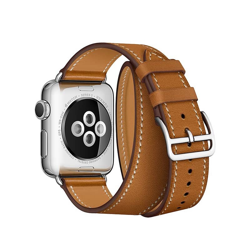 Double Tour leather Strap/Loop For Apple Watch Series 1 to 7 42mm 44mm 2