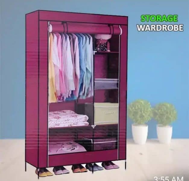 DIY-Multicolor 3 Door Portable Wardrobe Cupboard 03020062817 1