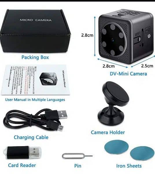 Mini Cameras, 1080P HD Portable Camera (10 Meters), with Night Vision 7