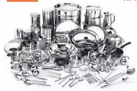 Stainless Steel Bartans (Pots) Cookware Accessories & Set