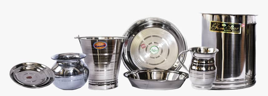 Stainless Steel Bartans (Pots) Cookware Accessories & Set 1