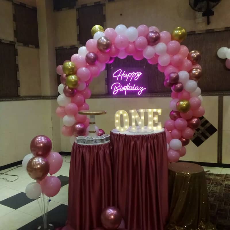 Balloon Decoration &dj services and flower decor 03134380497 1