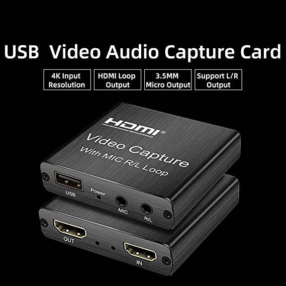 video capture card 1080P@60Hz with 3.5mm MIC In and Audio 3