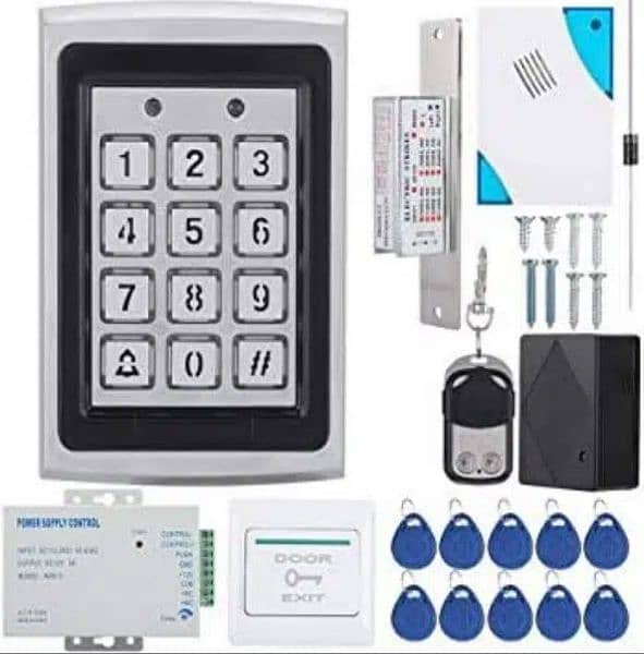 keypad card electric magnetic glass bolt door lock access control 0