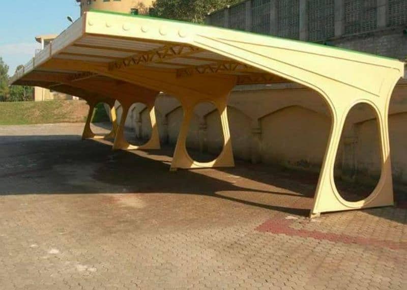 Fiberglass sheet car parking sheds 0