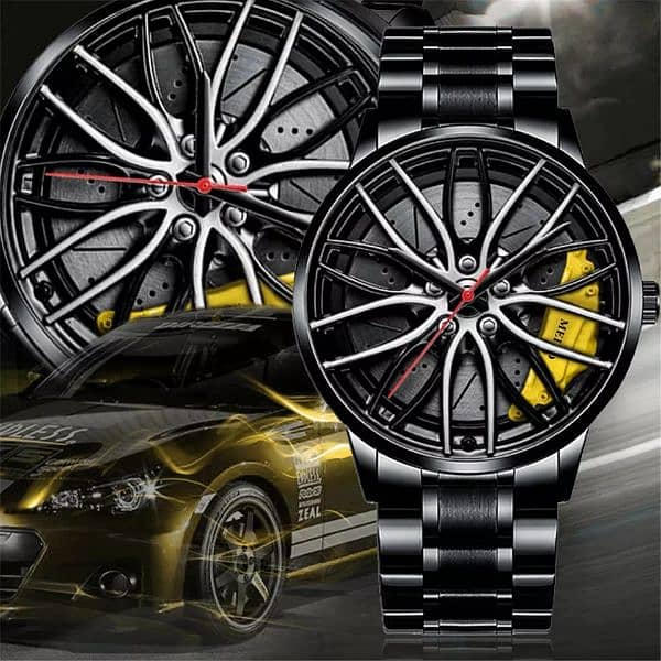 Car Rim Fixed Wheel Wrist Watches Whole Sale price 3