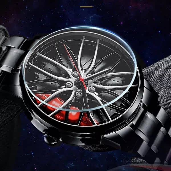 Car Rim Fixed Wheel Wrist Watches Whole Sale price 5