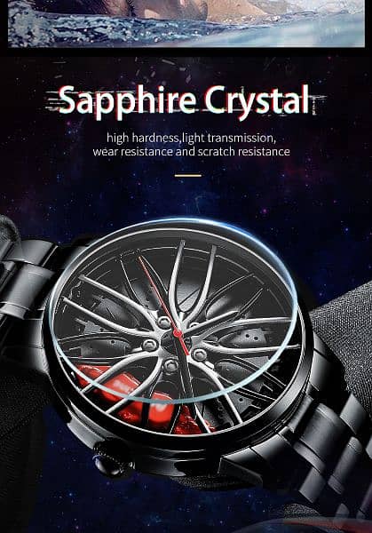 Rotating Car Rim Style Wrist Watches 15