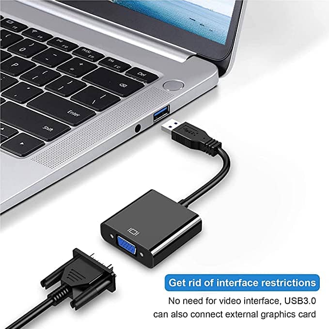 Converter USB to VGA Adapter,USB 3.0/2.0 to VGA AdapterMulti-Display 4