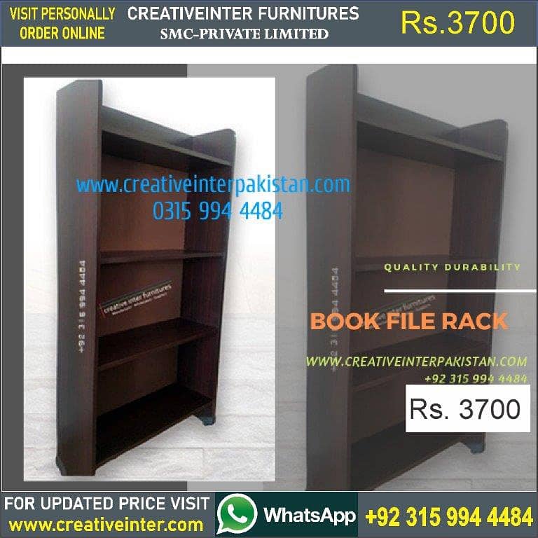 Book File Rack Cabinet Study Office Table Desk Chair Bed Set Sofa Set 16