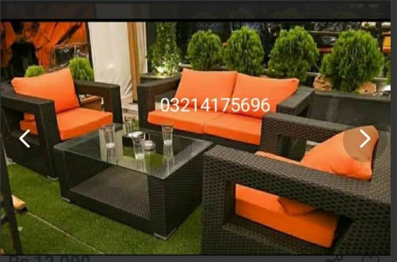 OUTDOOR GARDEN RATTAN UPVC FURNITURE SOFA SET CHAIRS TABAL UMBRELLA 19