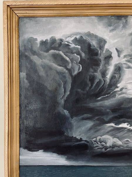 Stormy Sea oil painting 27x15 inches 3