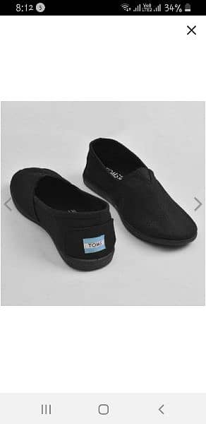 Tom's Unisex Syanno Black Canvas Shoes for girls 2