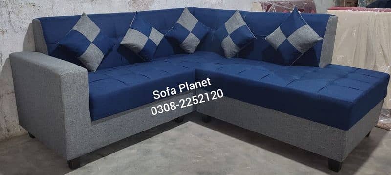 5 seater L shape corner sofa set with 5 cushions complementary 15