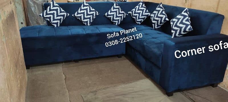5 seater L shape corner sofa set with 5 cushions complementary 18
