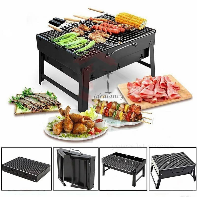 New Portable & Foldable BBQ Grill Space Saver GRILL Heavy Duty Outdoor 2