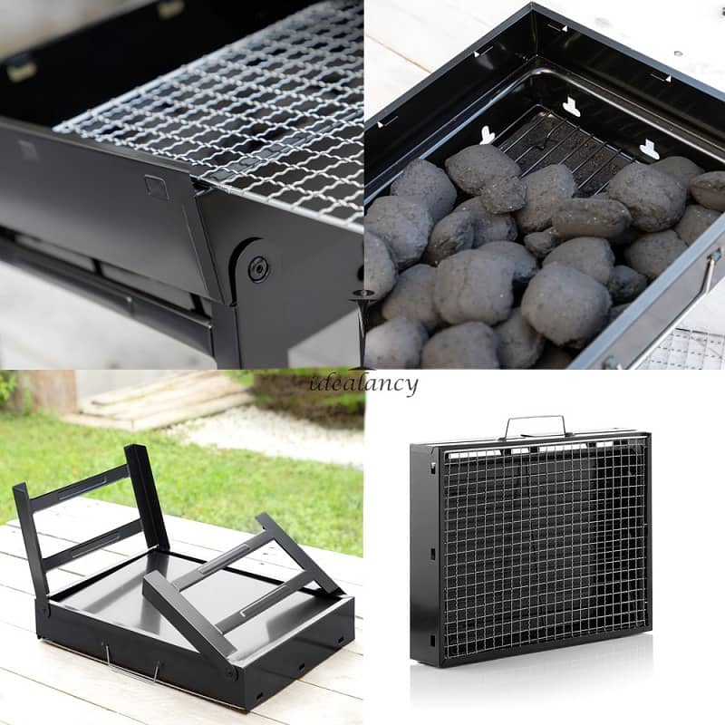 New Portable & Foldable BBQ Grill Space Saver GRILL Heavy Duty Outdoor 3