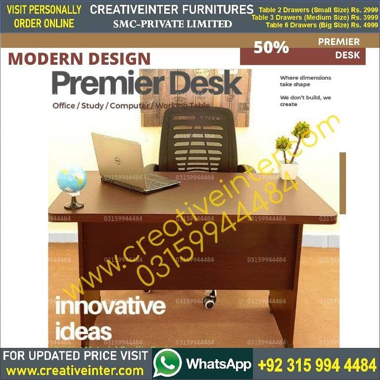 Office table desk sofa bed set chair workstation study custom 4