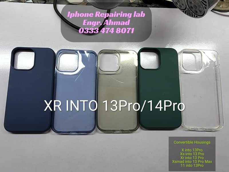 iphone x xs xr convert into 12 13 pro max housing casing body back 5