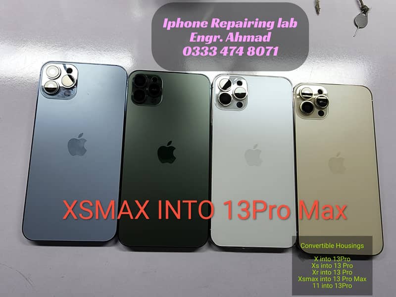iphone x xs xr convert into 12 13 pro max housing casing body back 10