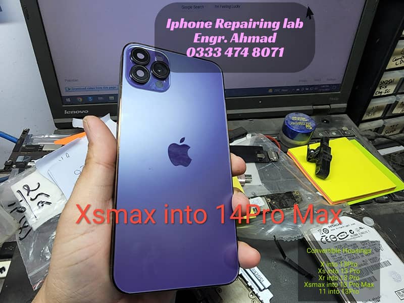 iphone x xs xr convert into 12 13 pro max housing casing body back 11