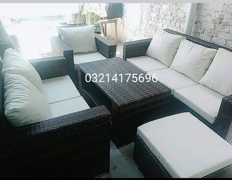 OUTDOOR GARDEN RATTAN UPVC FURNITURE SOFA SET CHAIRS TABAL UMBRELLA 0