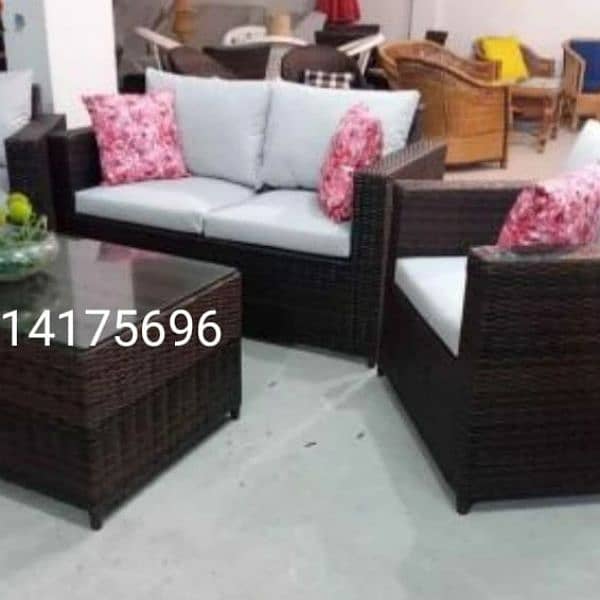 OUTDOOR GARDEN RATTAN UPVC FURNITURE SOFA SET CHAIRS TABAL UMBRELLA 3